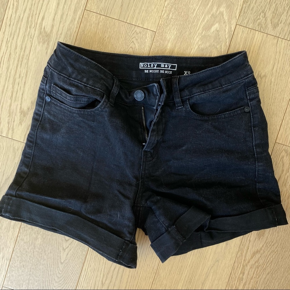 Black Denim Shorts